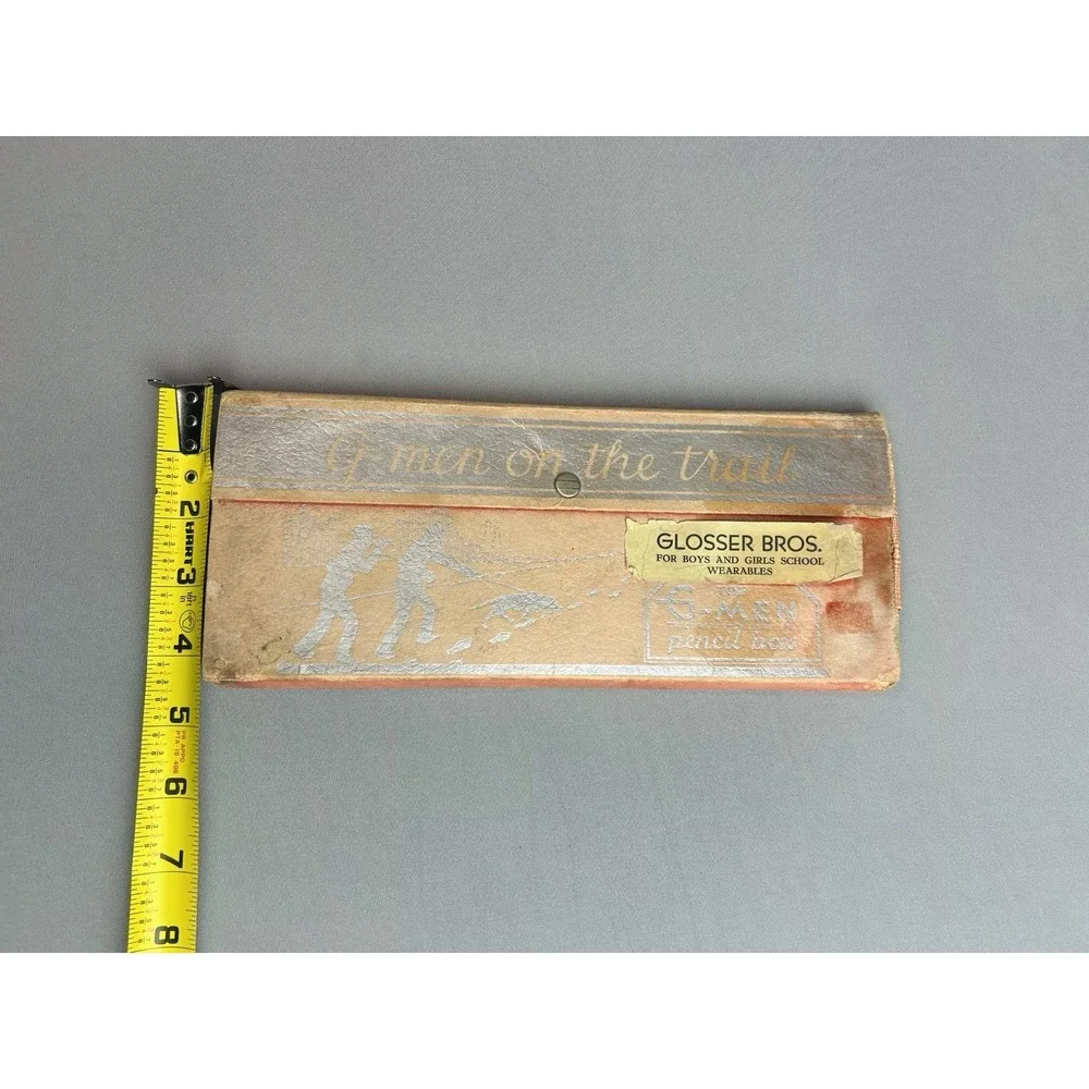 Vintage G-men‎ On The Trail Kids' School Pencil Case & Protractor